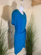 Vintage KC Spencer New York Wrap Around Silky Rayon Dress