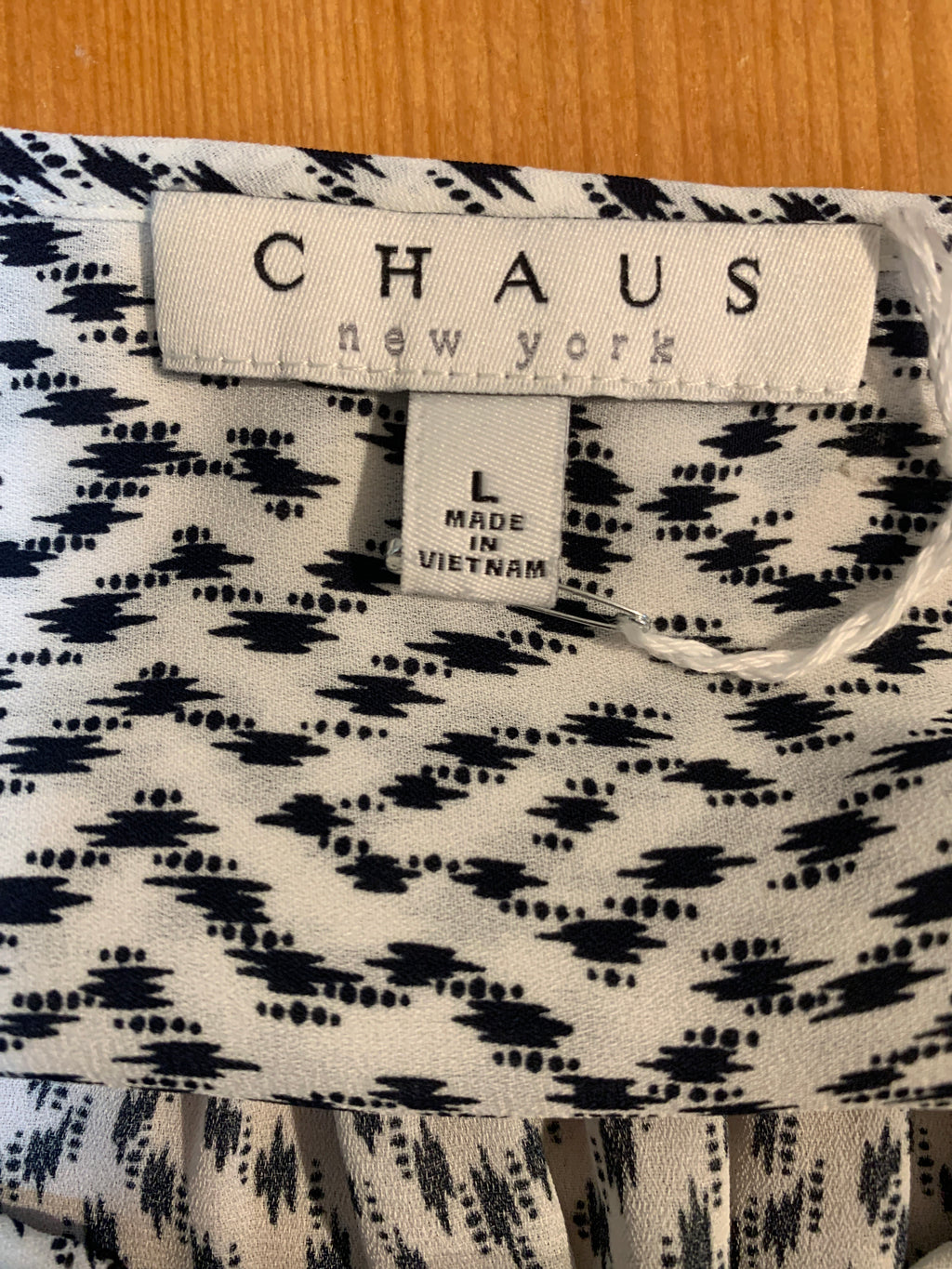 Chaus NWT Black and White pattern Top