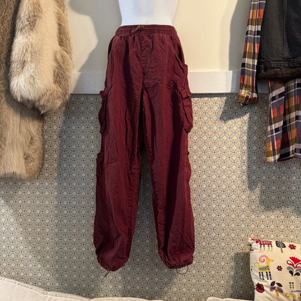 Size S Refuge Burgundy Cargo Pants