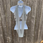 High Neck Silver Sequin Top