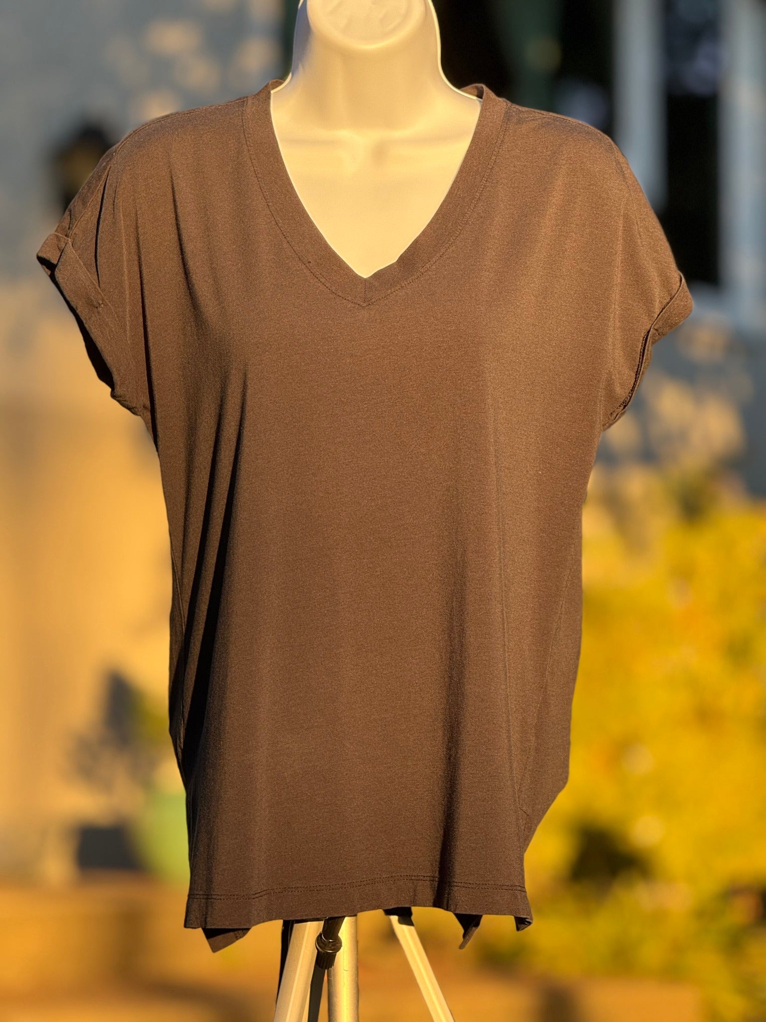 BANANA REPUBLIC V-neck short sleeve shirt- Consigned with VARDO Vintage & Valuables vvvardo.ca