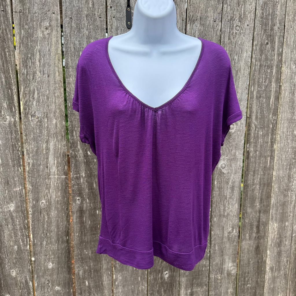 Purple Lace Back Top Size S