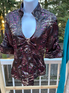 Vintage Y2K Foxy Jeans Blouse Size M