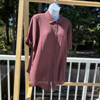 Size M Kismet Short Sleeve Rayon Blend Button Up Women's Shirt