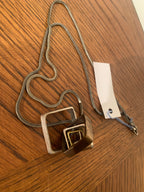 Vintage geometric, modernist pendant necklace