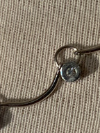 Wavy Station/Beaded Link Silver-Tone Choker-Style Chain Necklace