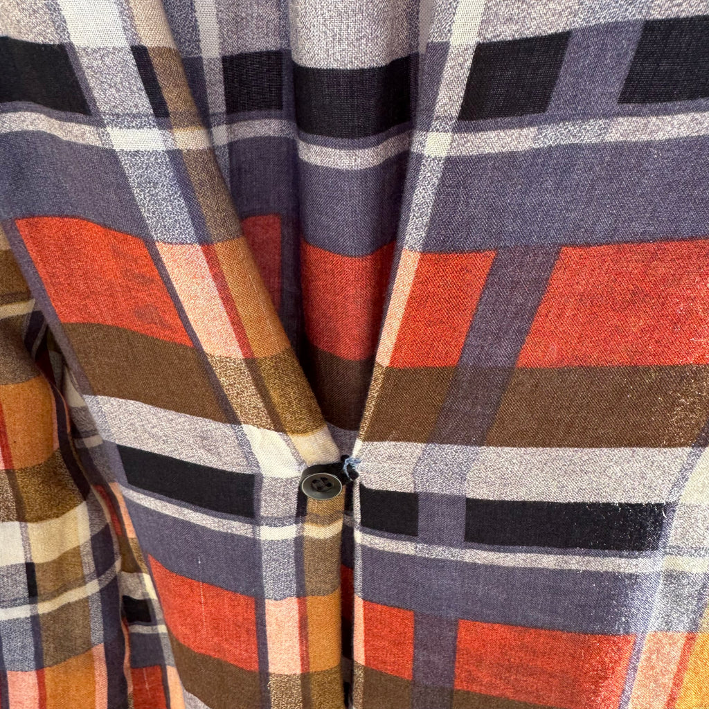 Plaid Rayon Dress Size L
