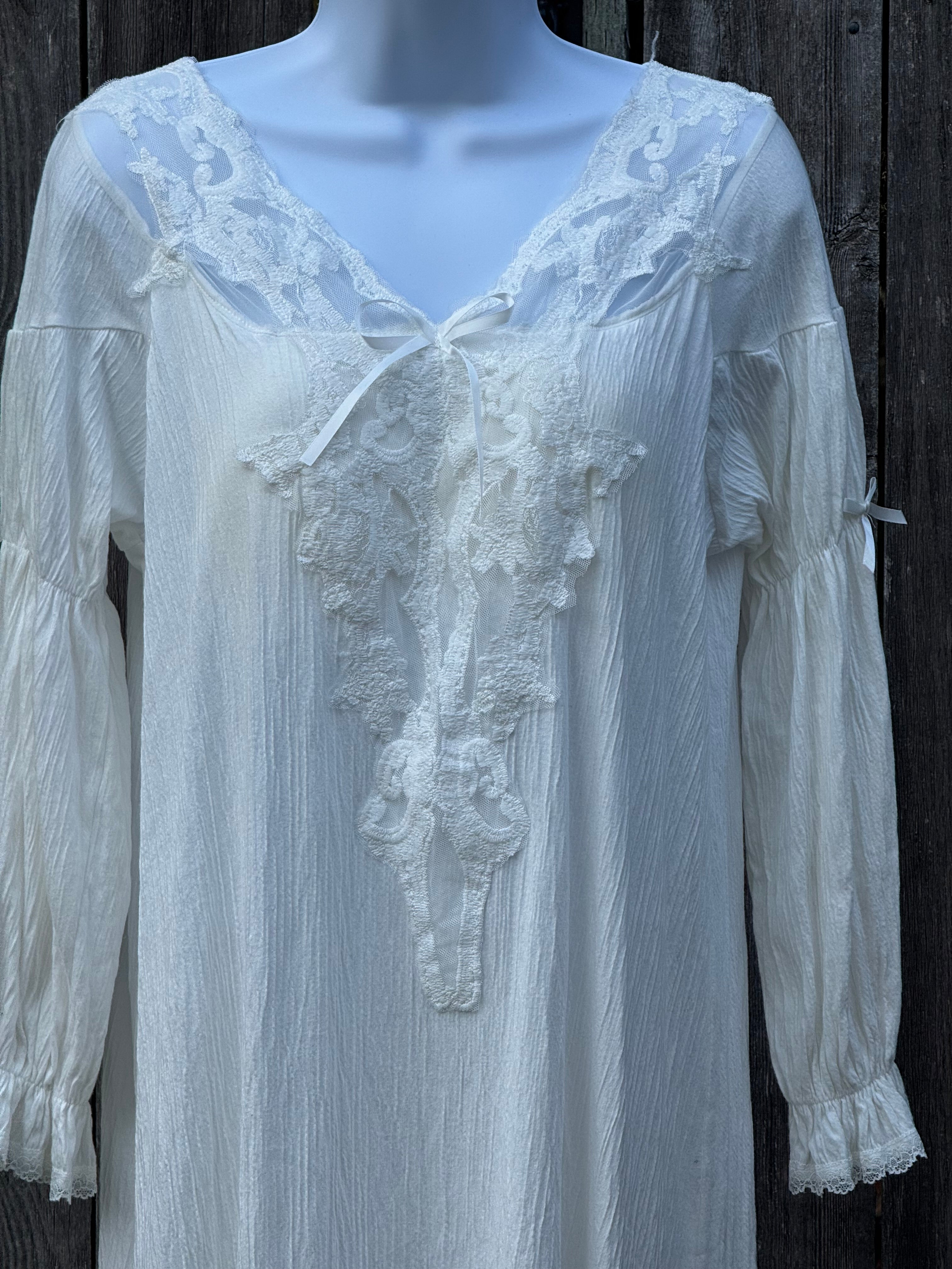 Victorian style white gown