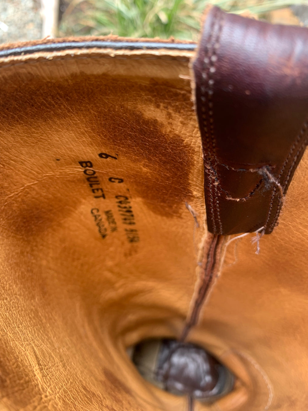 Size 6 Women Boulet Genuine Leather Cowboy Boots Made in Canada