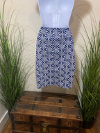 Size S RW & CO Geometric Design Stretchable Pencil Skirt