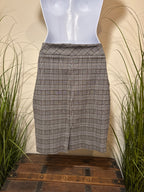 RW & Co. Stretchy Fitted Knee Length Plaid Skirt