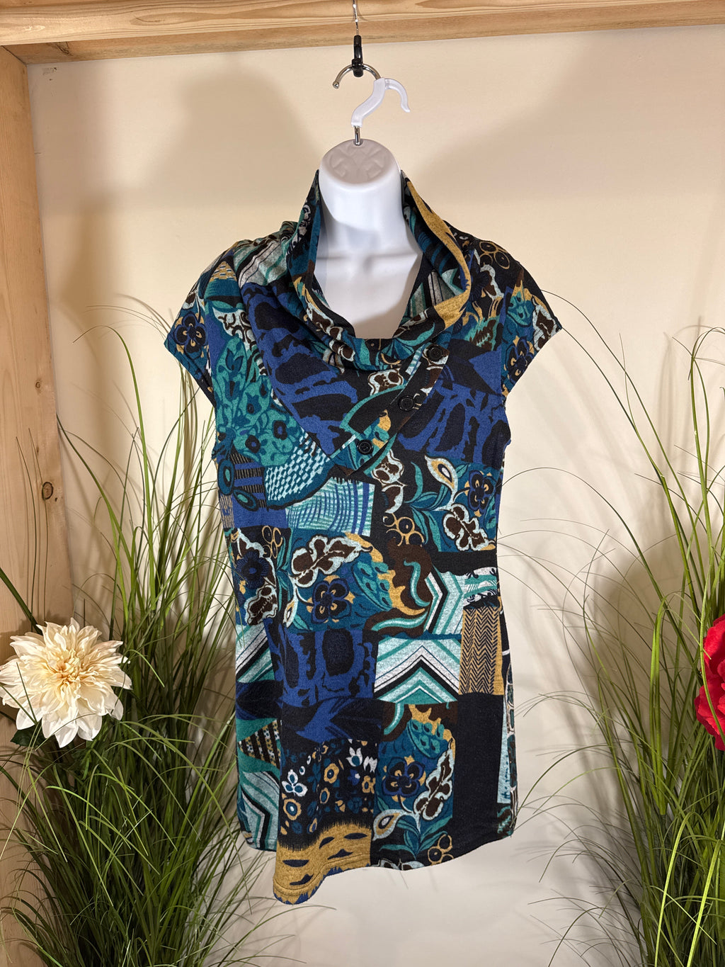 Papa Vancouver Shift Dress- Multi Coloured Pattern