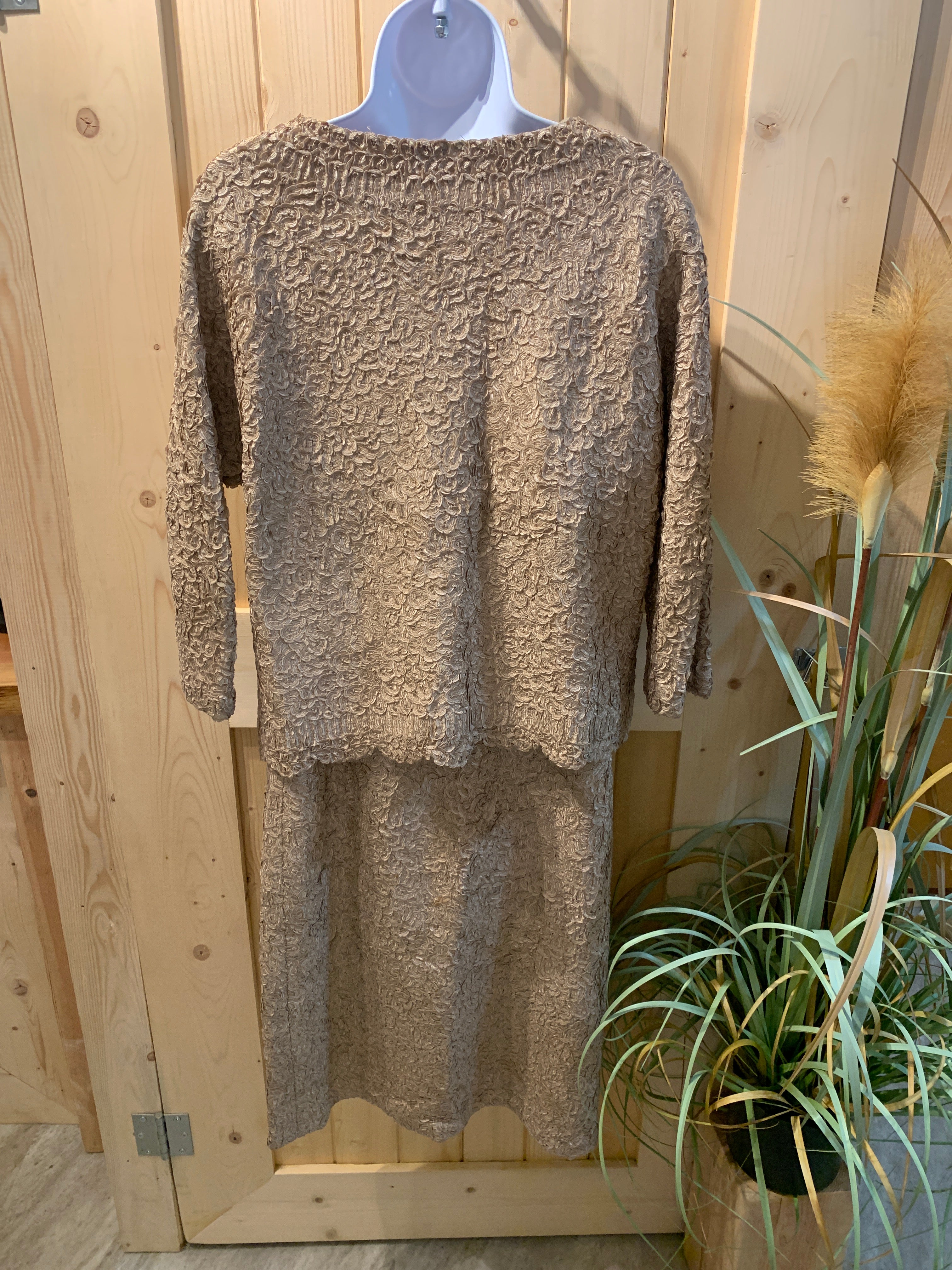 Vintage Soutache Skirt and Blazer Power Suit