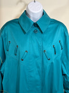 Vintage Malber-ette 1980’s Teal Trench Coat