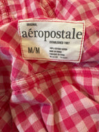 AEROPOSTALE hoodie button-up shirt - gingham & plaid