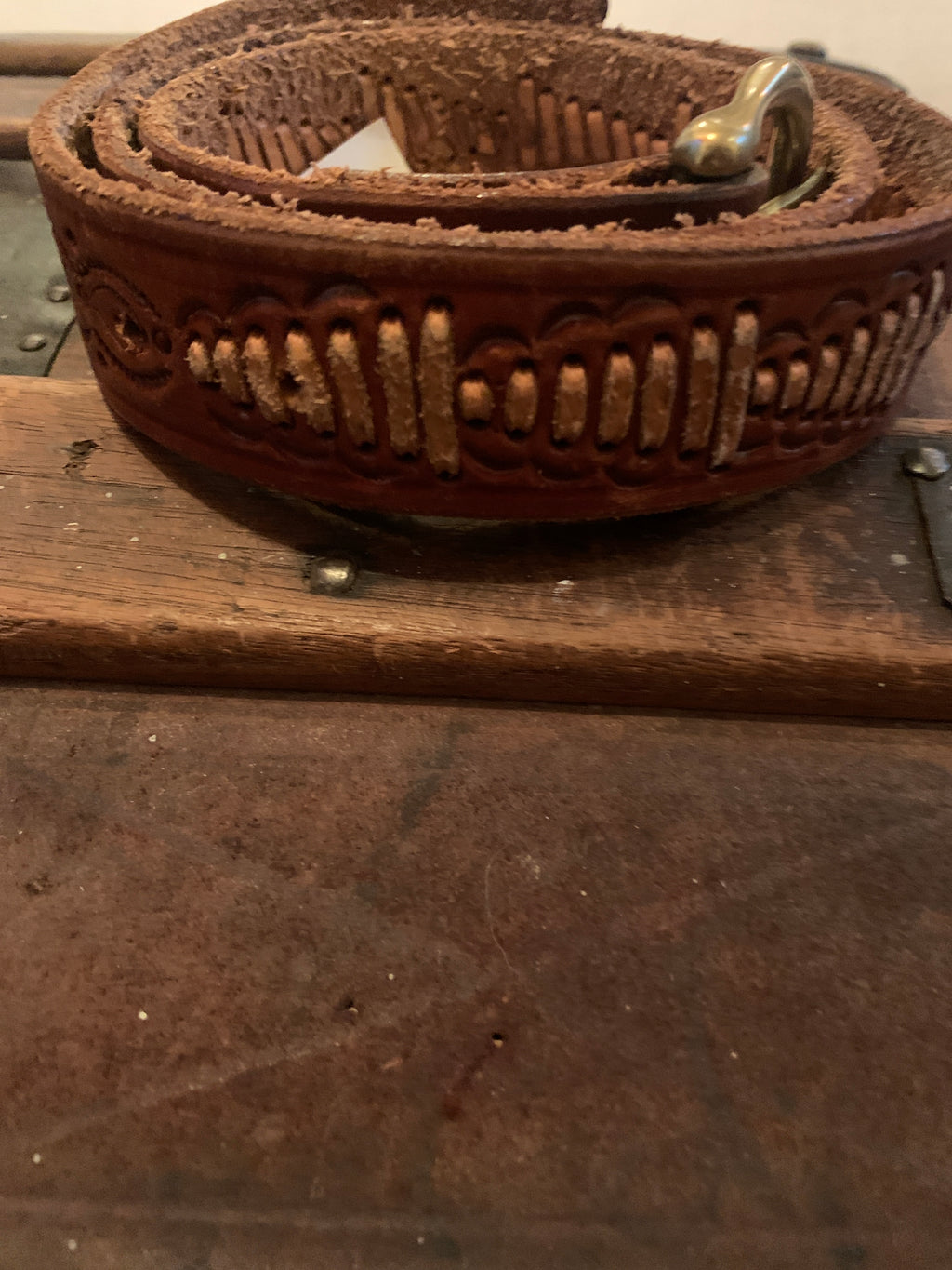 Authentic Leather Belt with brass buckle-Mexico