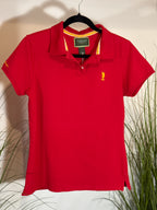 US Polo Association, red and yellow polo shirt
