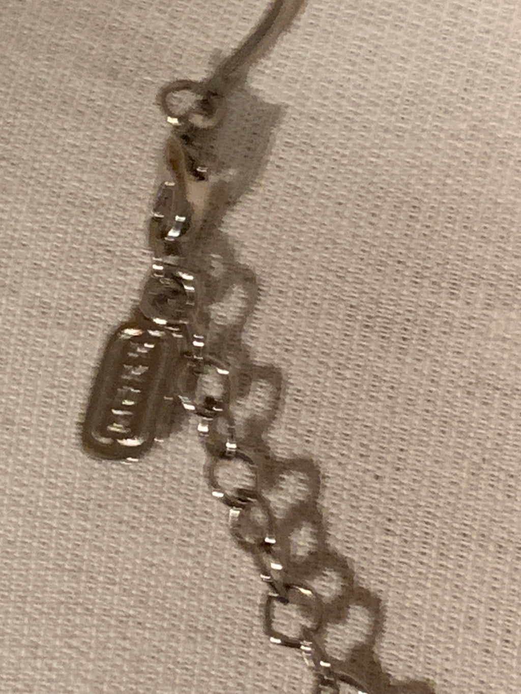 Wavy Station/Beaded Link Silver-Tone Choker-Style Chain Necklace
