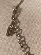 Wavy Station/Beaded Link Silver-Tone Choker-Style Chain Necklace