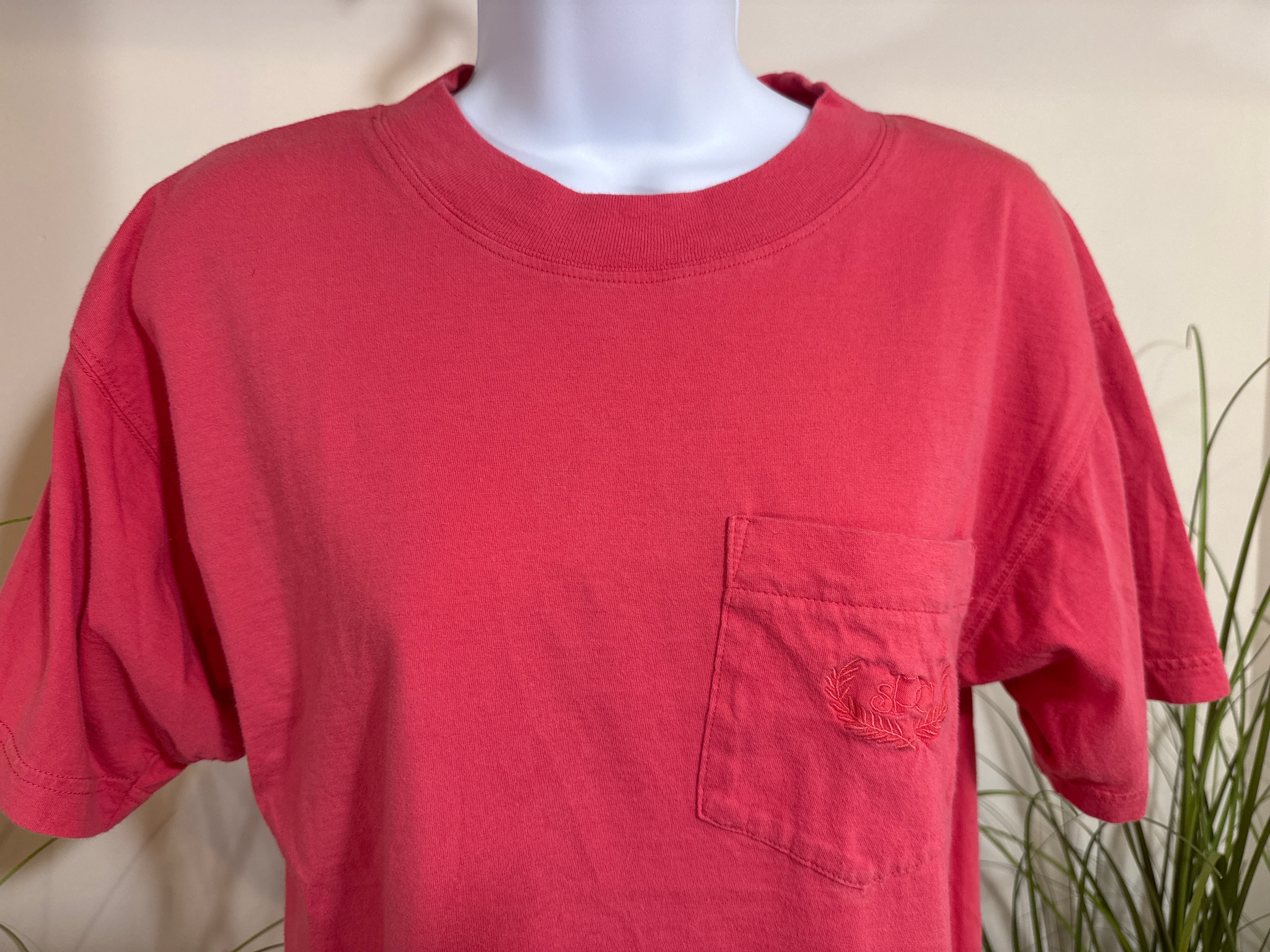 Vintage 90s Paris Sport Club Embroidered Pocket T-Shirt