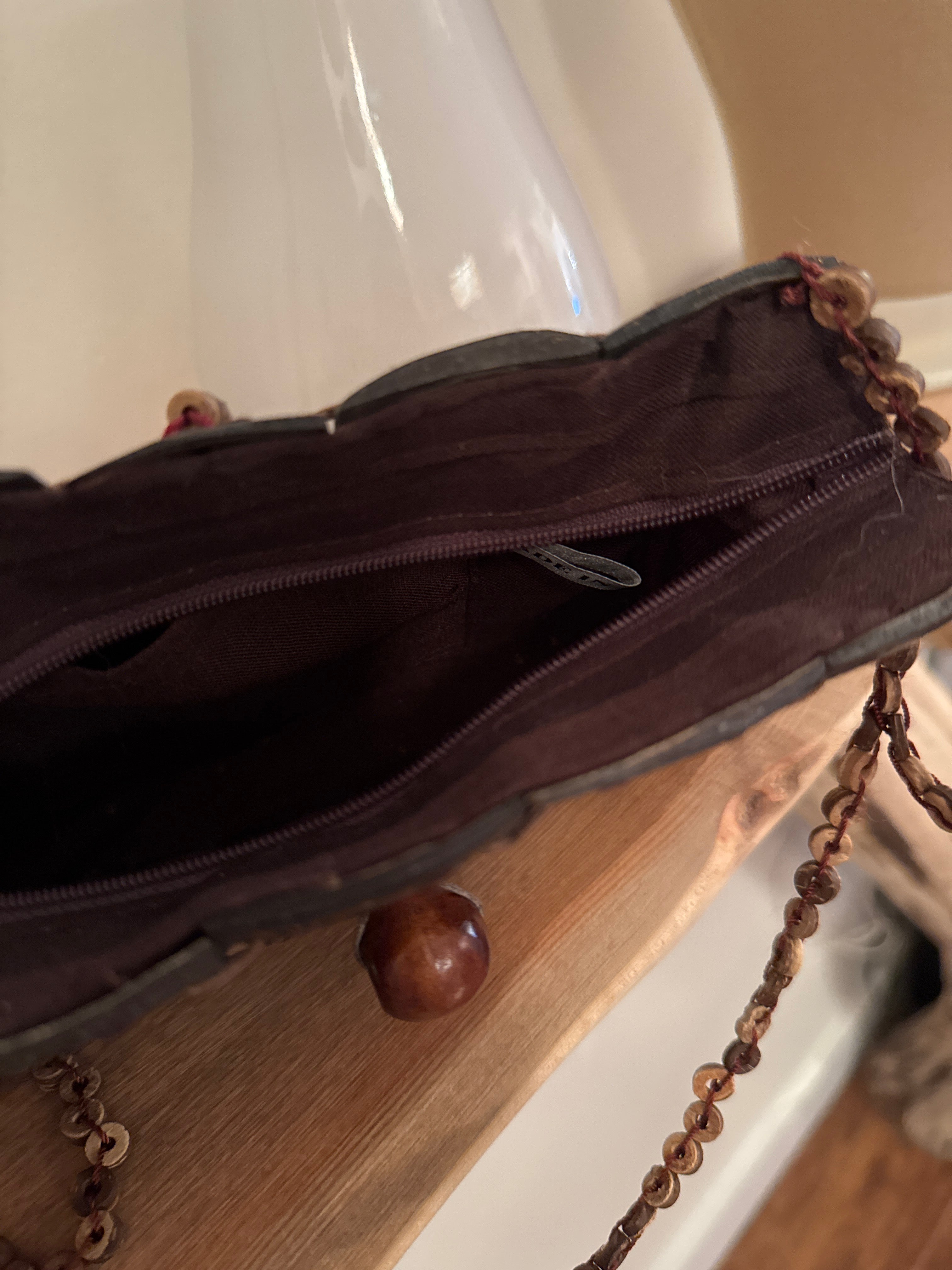 80"s Vintage Coconut Shell Purse