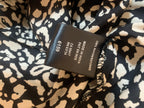 Brand New XL 100 % Rayon Carre Noir Black and White Print Dress
