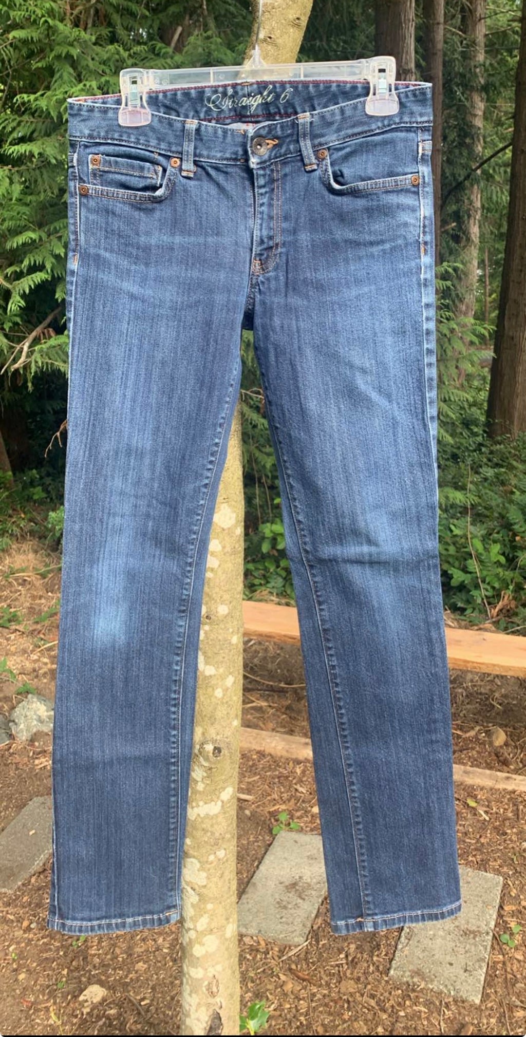Size 6 Straight blue jeans