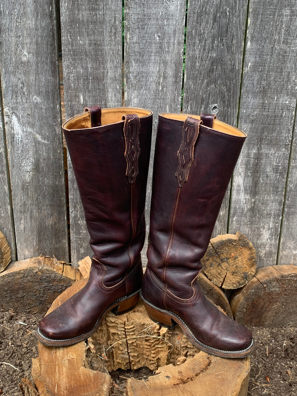 Size 6 Women Boulet Genuine Leather Cowboy Boots Made in Canada