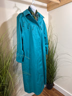 Vintage Malber-ette 1980’s Teal Trench Coat