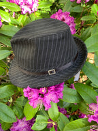 Vintage Y2K Mudd pinstriped fedora