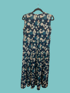 PAUL & JOE Floral Maxi Dress - Blue and White- Consigned with VARDO Vintage & Valuables vvvardo.ca