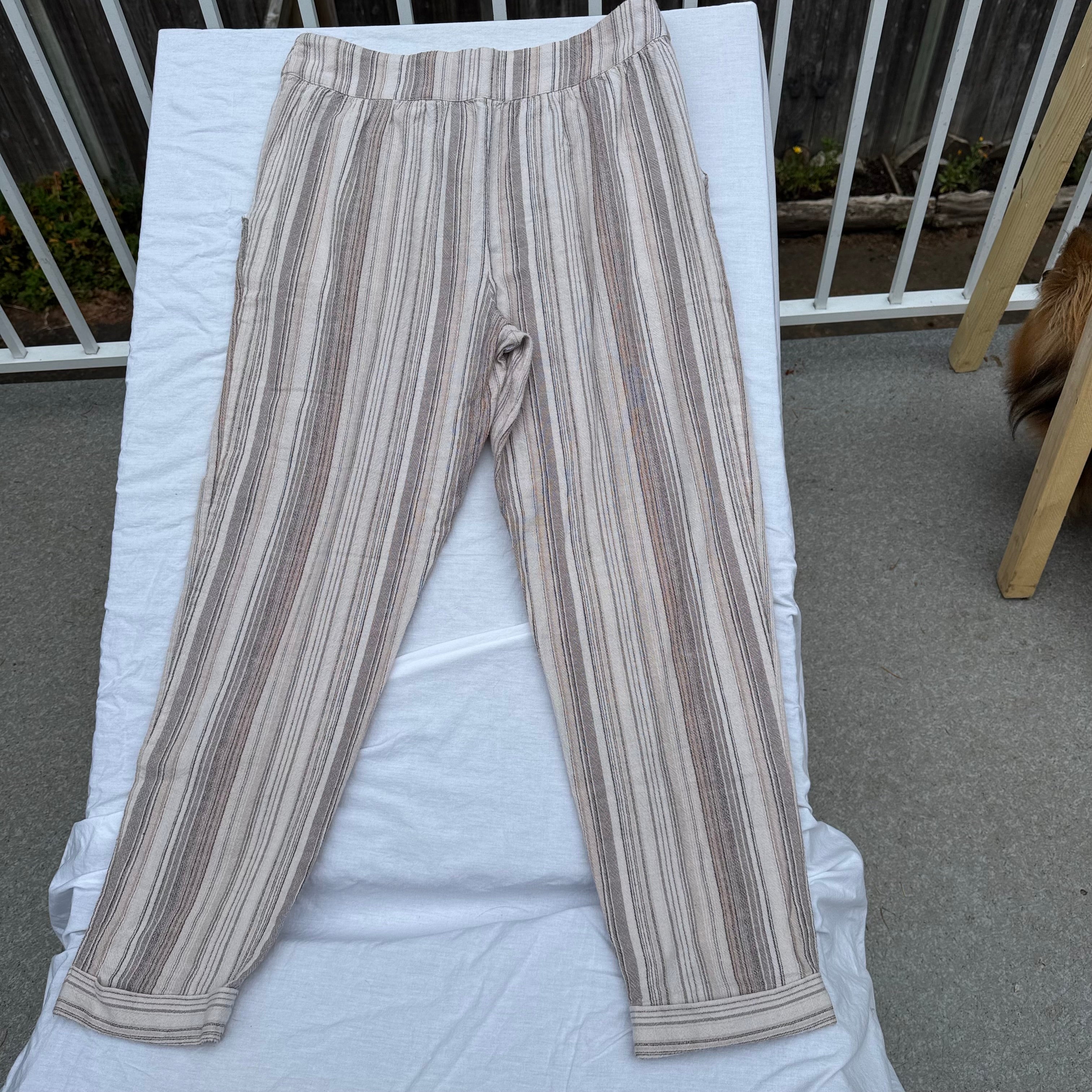 Striped Cotton Pants Size S