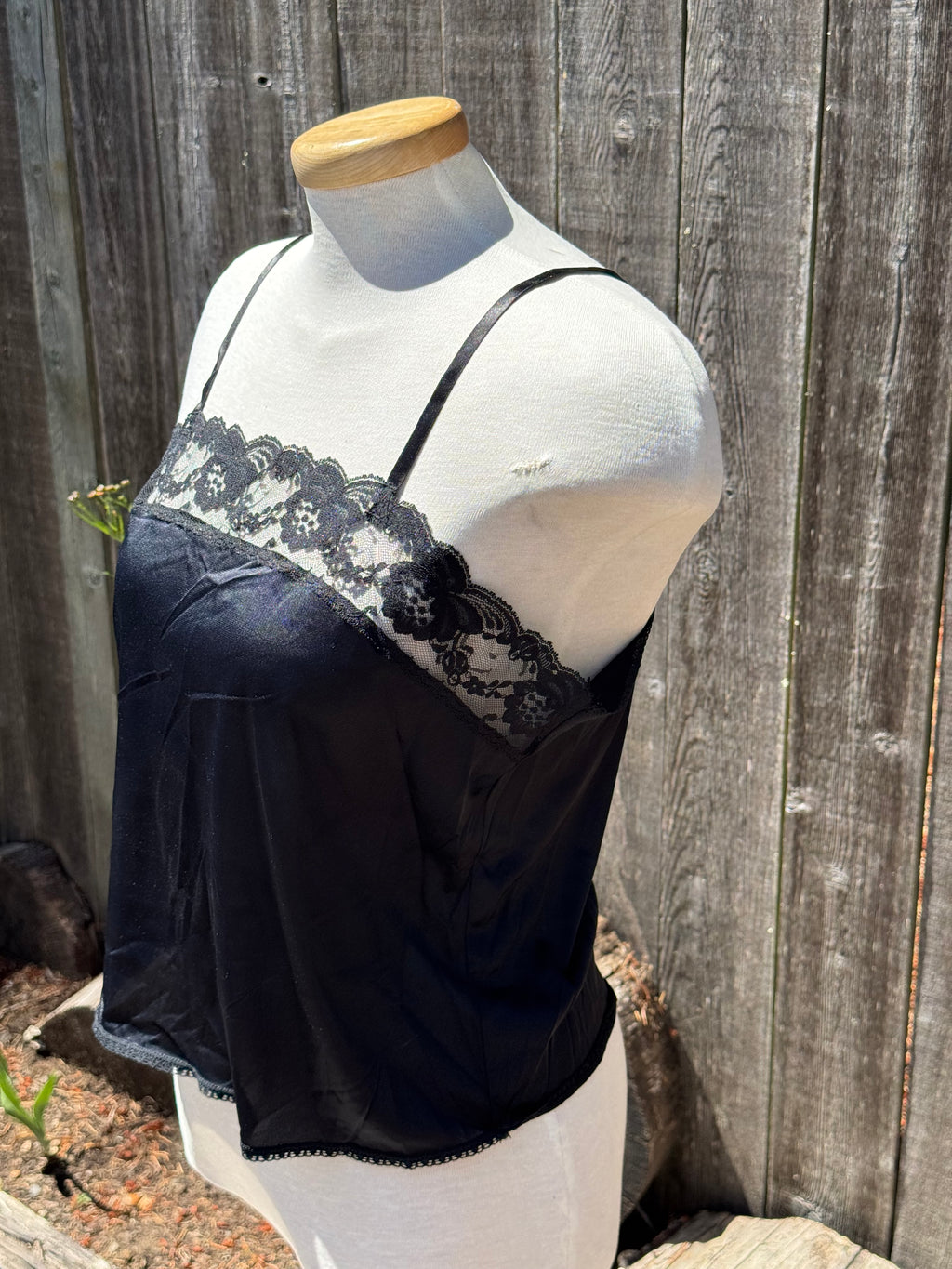 Size S Black Spaghetti Strap French Maid Camisole