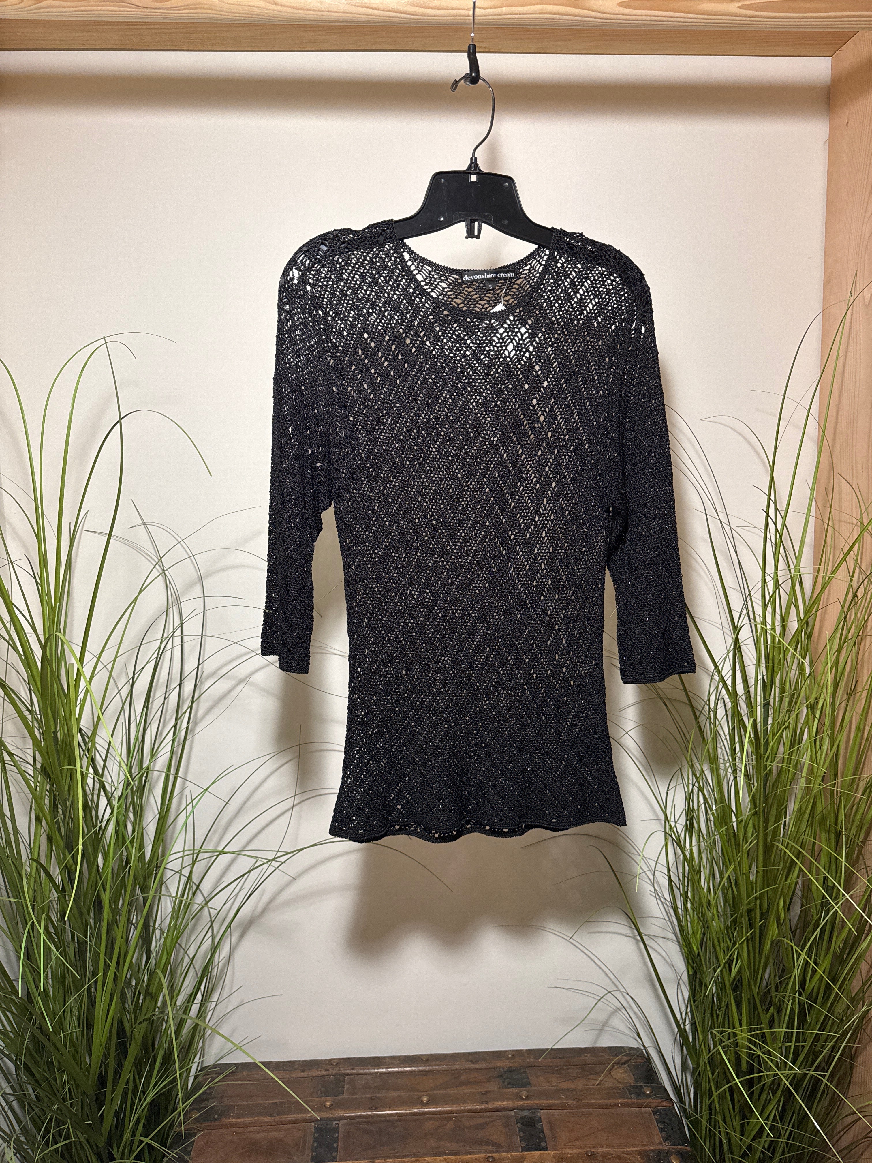 Devonshire Cream Beaded Net Top