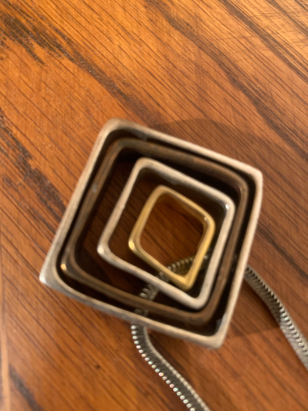 Vintage geometric, modernist pendant necklace