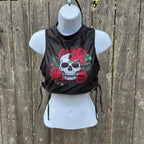 Goth Skull Bikini Top Size M