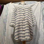 Size L 100% Linen Viola Borghi Made in Italy Button Up Dress