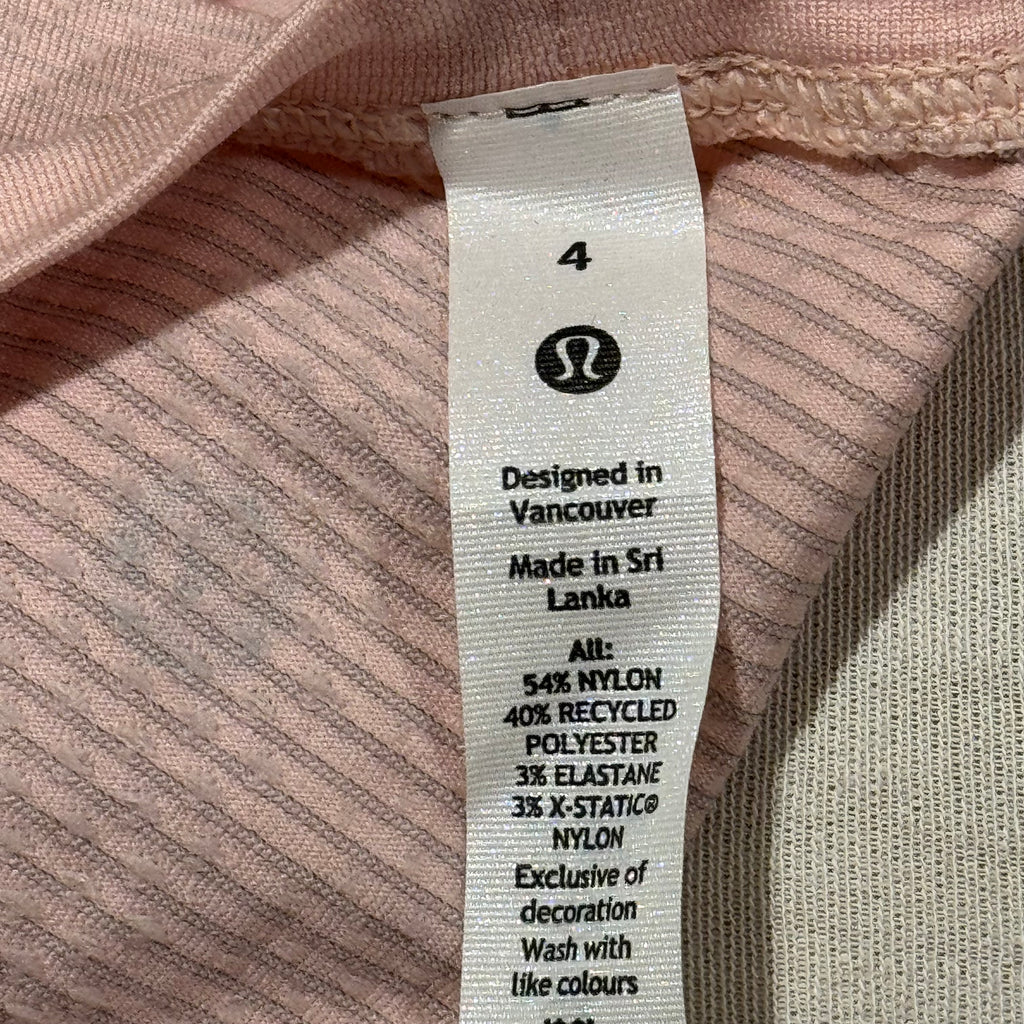 Size 4 Lululemon Long Sleeve Pink Athletic Women's Top