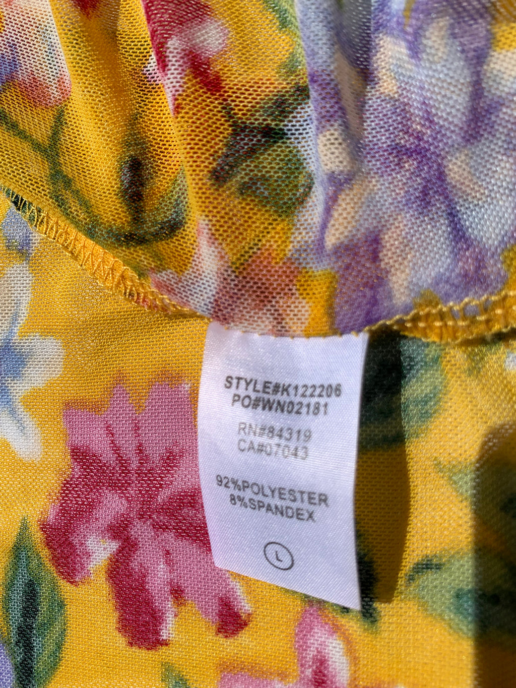 Yellow floral sheer open cardigan