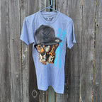 Local Artist- Trevor Phillips- Sideways Cat Hat Print T-shirt