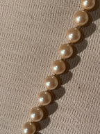 Opera-Length Imitation Cream Pearl Necklace