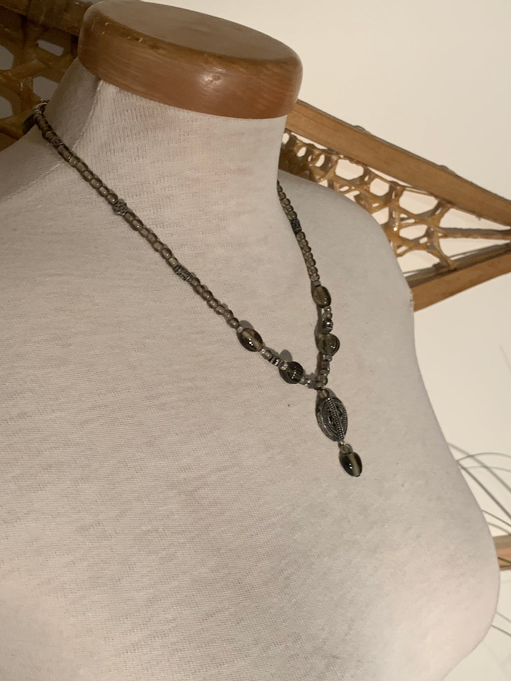 Bohemian-Style Beaded Pendant Necklace