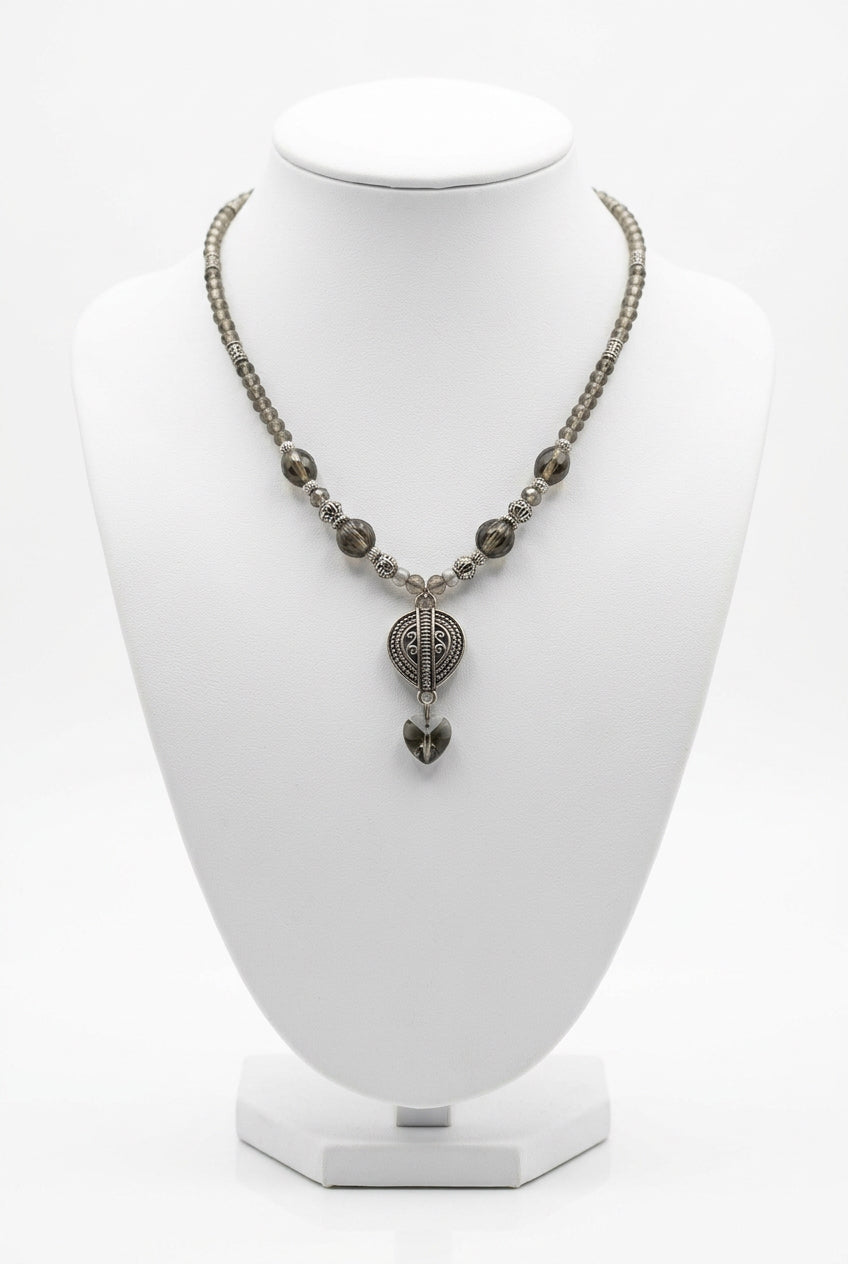 Bohemian-Style Beaded Pendant Necklace