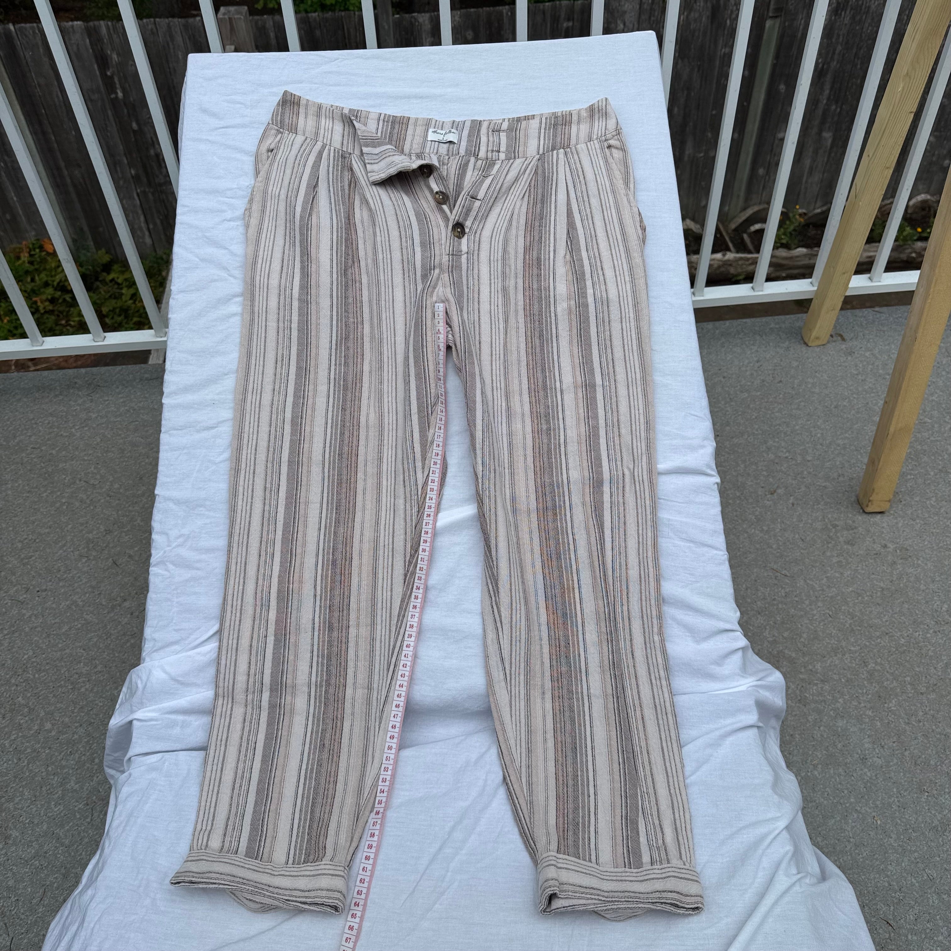 Striped Cotton Pants Size S