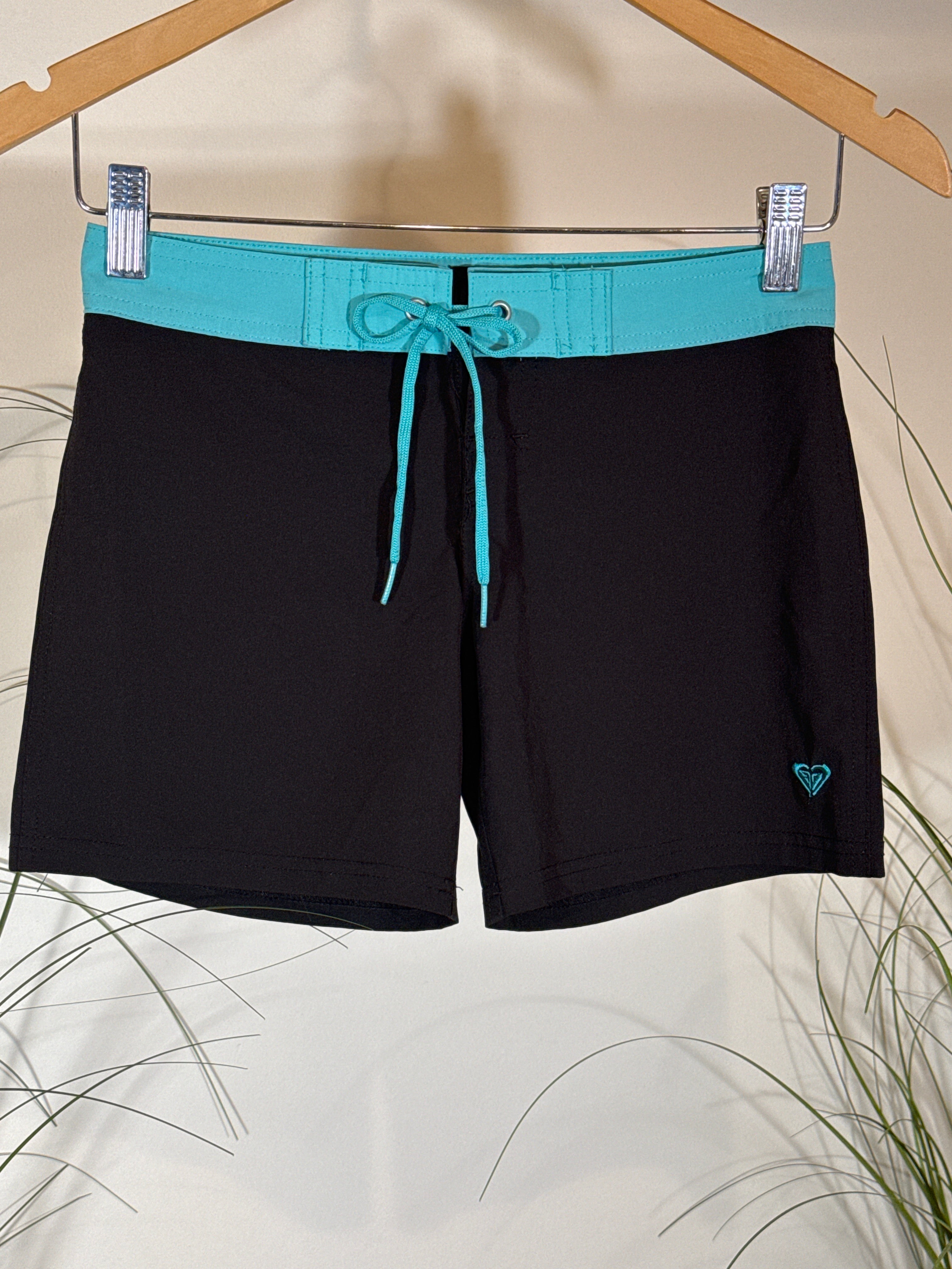 Roxy Black and Aqua Girls Boardshorts