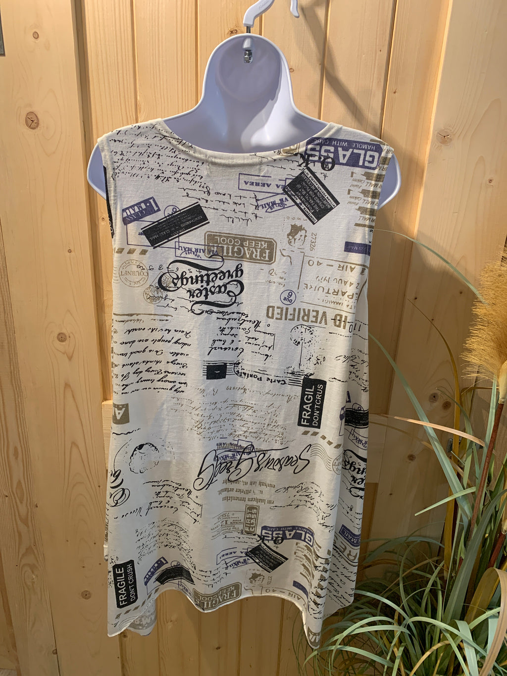 Cherie Bliss Package Print with Coconut Button Accent Straps