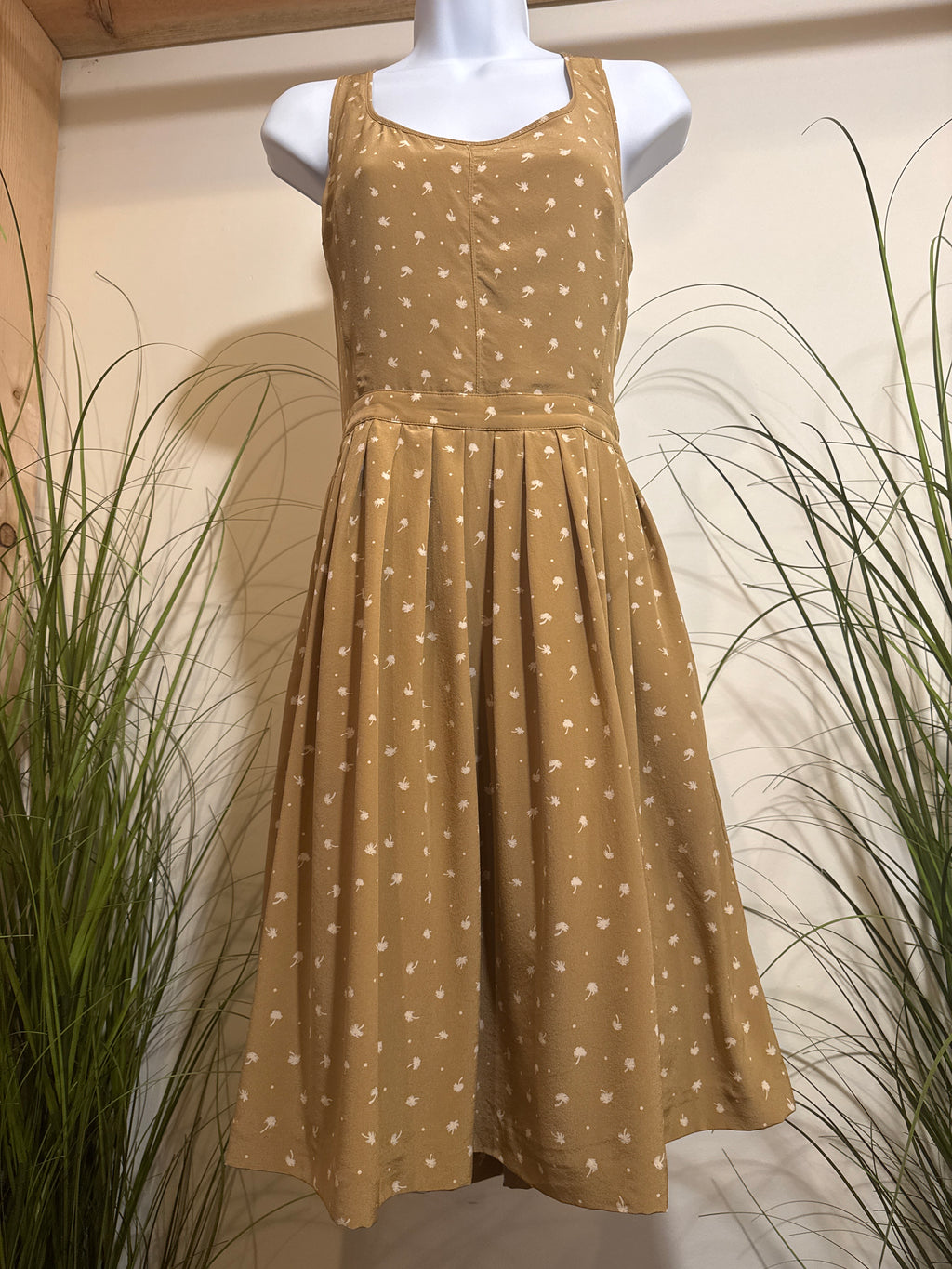 Club Monaco Silk Sleeveless Dress- Open Low Back