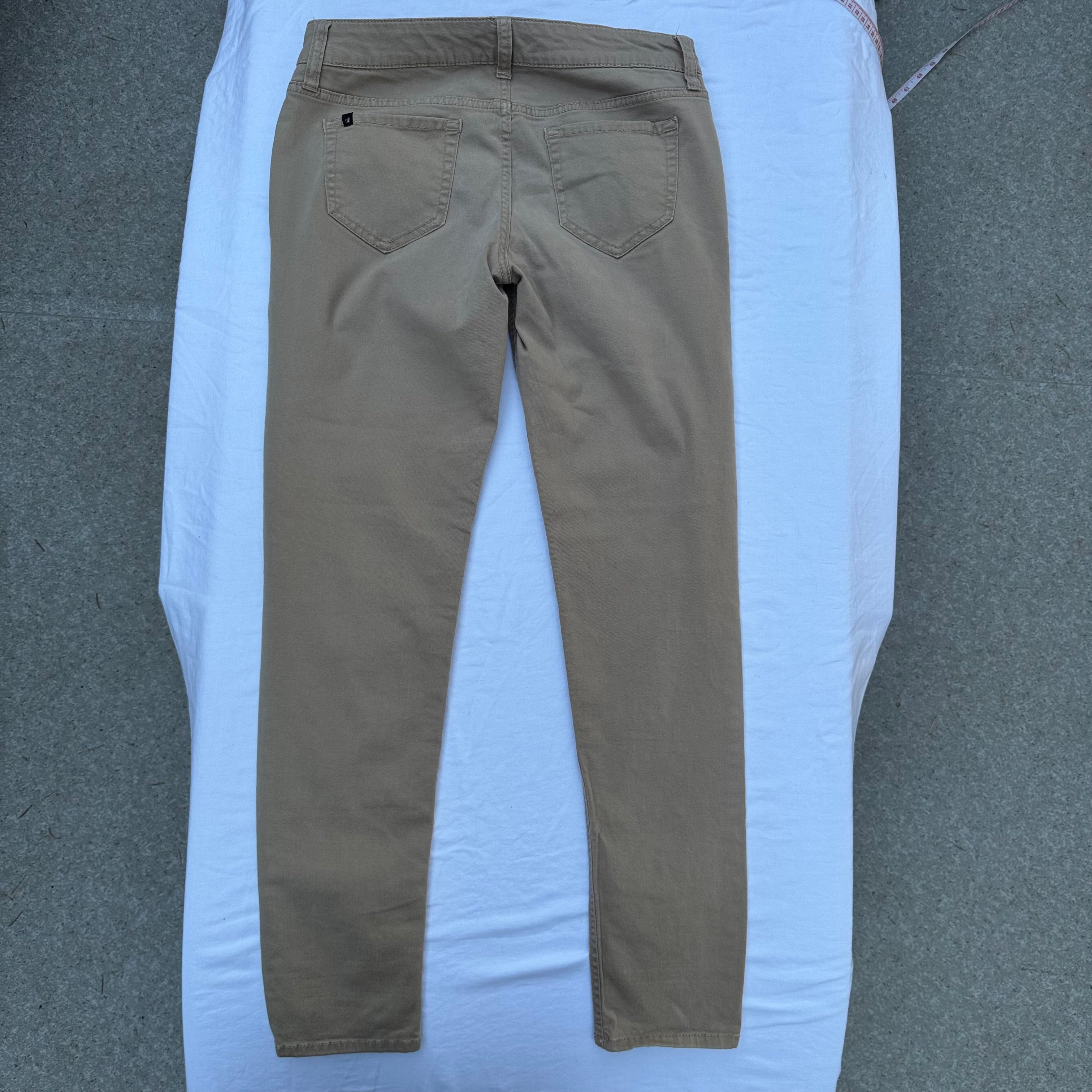 Size 11 Vintage Y2K Lovesick Beige Jeans with Skull Detail