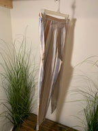 Size 12 Vintage 90's St Micheal's from Marks and Spencer Vertical Striped Side Zip High Waisted Ankle Grazers Pants