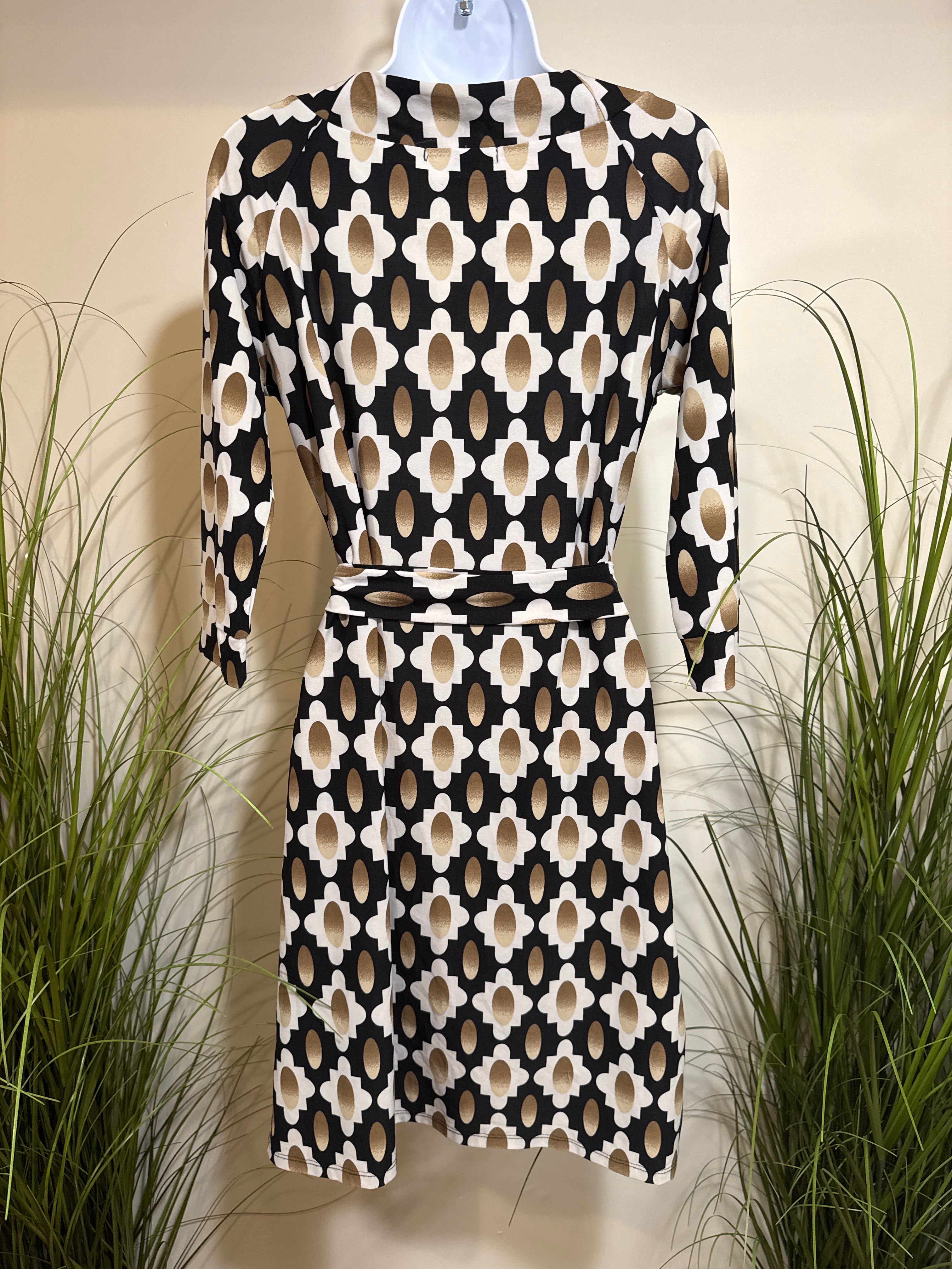 Vintage Beechers Brook New York 3/4 Sleeve Dress- Faux Wrap